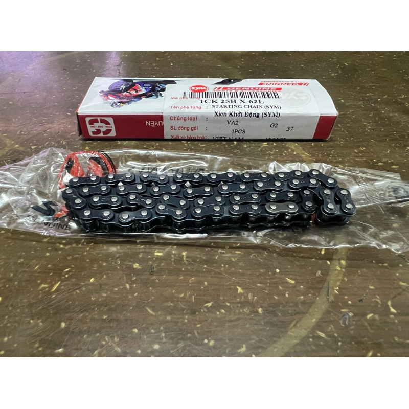 Sên đề 62 mắt  xe Angel 100cc, Wave, Dream mã VA2  mẫu mới hộp đỏ