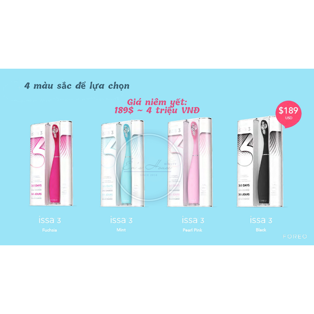 Bàn Chải Điện FOREO Issa 3 |BH 2 Năm, Đủ Bill