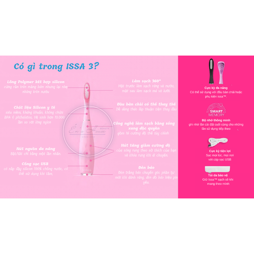 Bàn Chải Điện FOREO Issa 3 |BH 2 Năm, Đủ Bill