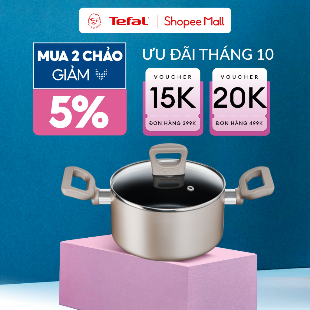 Nồi chống dính Tefal Sensations dùng cho bếp từ size 18, 20, 24cm- Bảo hành 2 năm