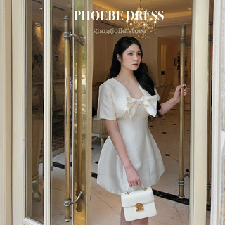 Set váy nơ form A kèm áo khoác ngoài Phoebe Dress. Giangjoile.Store