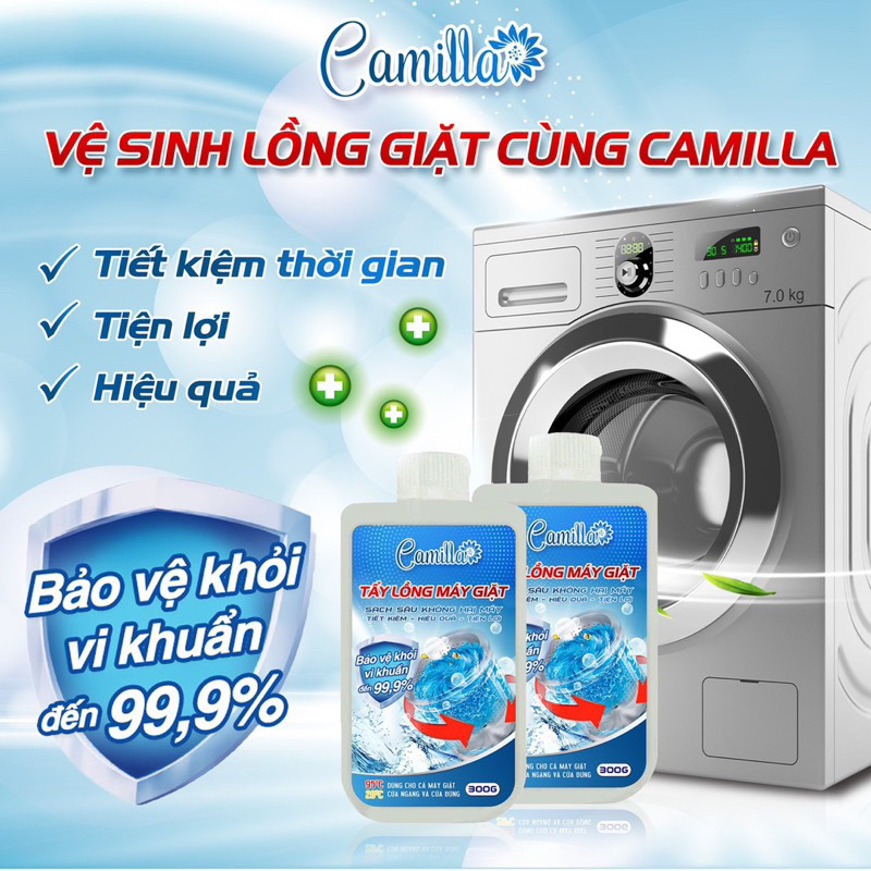 Bôt tẩy lồng máy giặt Ailla - Bột tẩy lồng máy giặt Camilla 300G