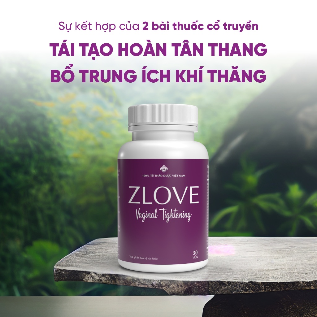 ZLV-Zlove - se khít, bôi trơn làm hồng vùng kín, tăng cường estrogen, tăng cường sức khỏe ( hộp 50 viên )