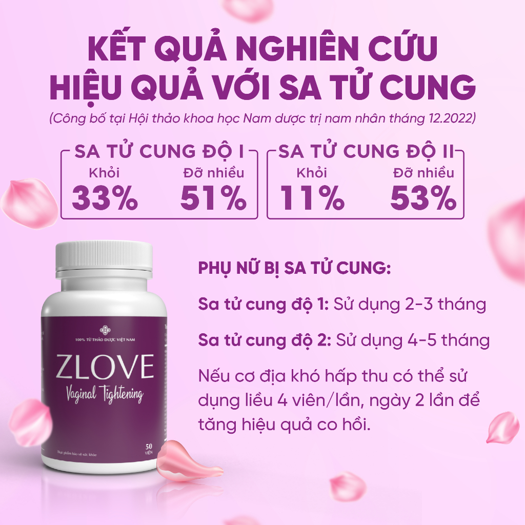 ZLV-Zlove - se khít, bôi trơn làm hồng vùng kín, tăng cường estrogen, tăng cường sức khỏe ( hộp 50 viên )