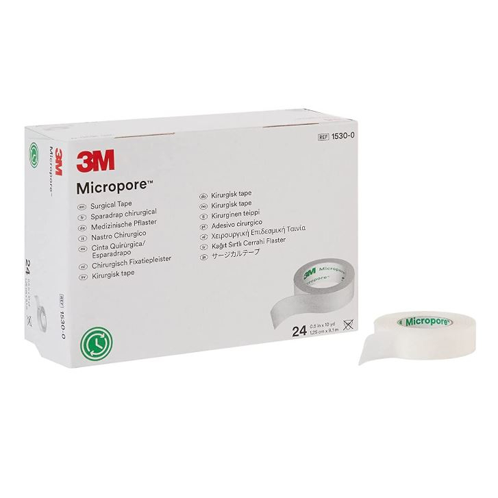 Băng keo giấy 3M Micropore 1530 hộp 12 và 24 cuộn
