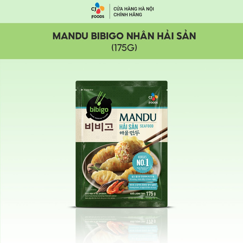COMBO 03 Bánh xếp Mandu Hàn Quốc Bibigo - Thịt, Thịt và bắp, Hải sản
