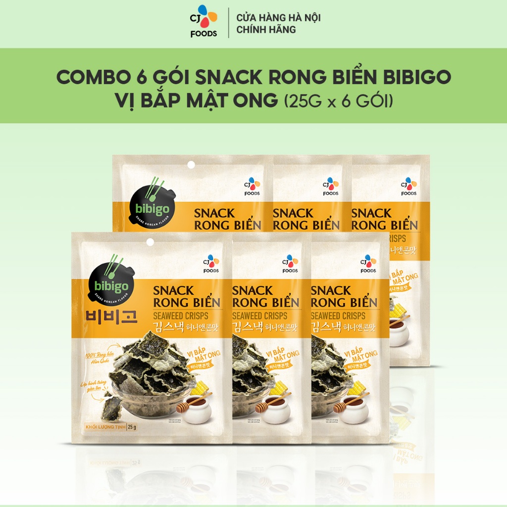 [Combo tiết kiệm] Snack Rong biển ăn liền Hàn Quốc Bibigo