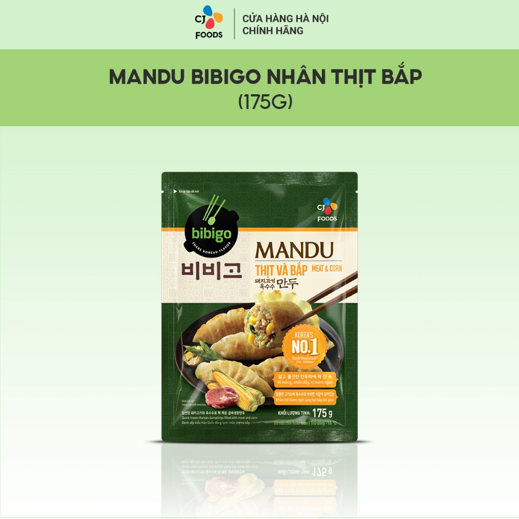 COMBO 03 Bánh xếp Mandu Hàn Quốc Bibigo - Thịt, Thịt và bắp, Hải sản