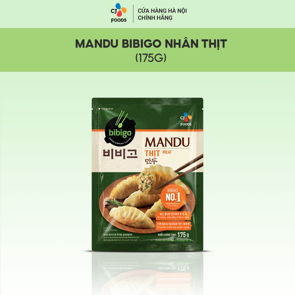 COMBO 03 Bánh xếp Mandu Hàn Quốc Bibigo - Thịt, Thịt và bắp, Hải sản