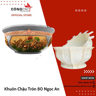 Khuôn chậu abs, khuôn chậu cảnh tròn 80 ngọc an ko chân đôn