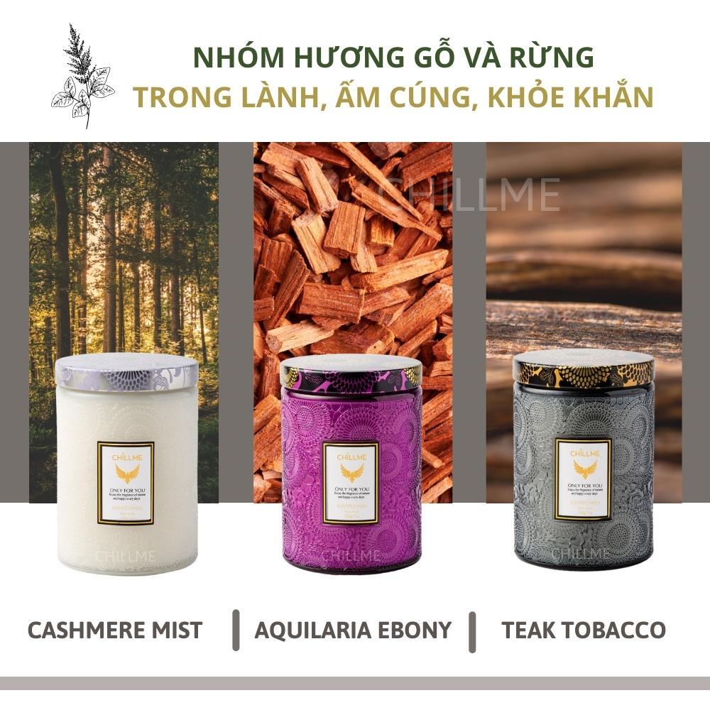 Nến thơm tinh dầu size L Chillme 785g sáp đậu nành không khói hương thơm thư giãn nhẹ nhàng