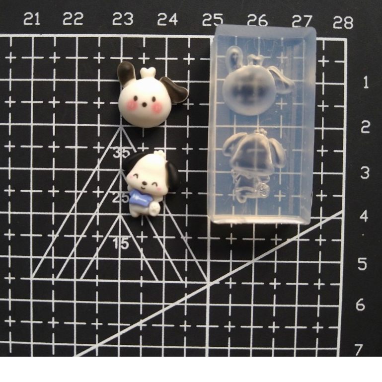 Chó nhiều kiểu - Khuôn làm charm trang trí móng