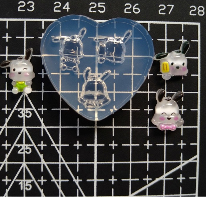 Chó nhiều kiểu - Khuôn làm charm trang trí móng