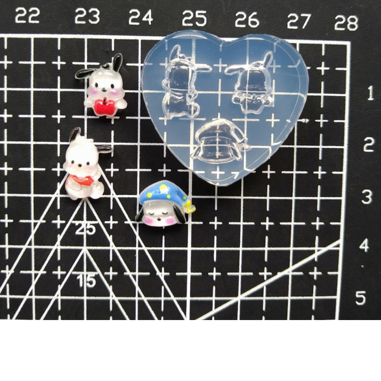 Chó nhiều kiểu - Khuôn làm charm trang trí móng