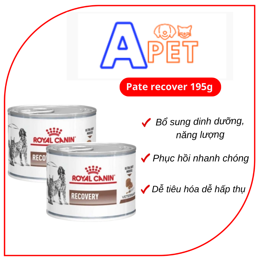 Pate Royal Canin Cho Chó Phục Hồi Sức Khỏe Recovery 195g APET VIỆT NAM