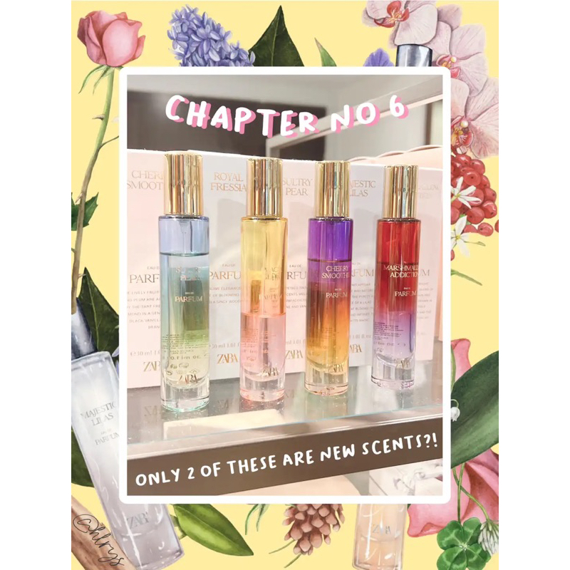 Nước hoa nữ Zara Chapter No.6 EDP : Marshmallow Addiction / Sultry Pear / Cherry Smoothie