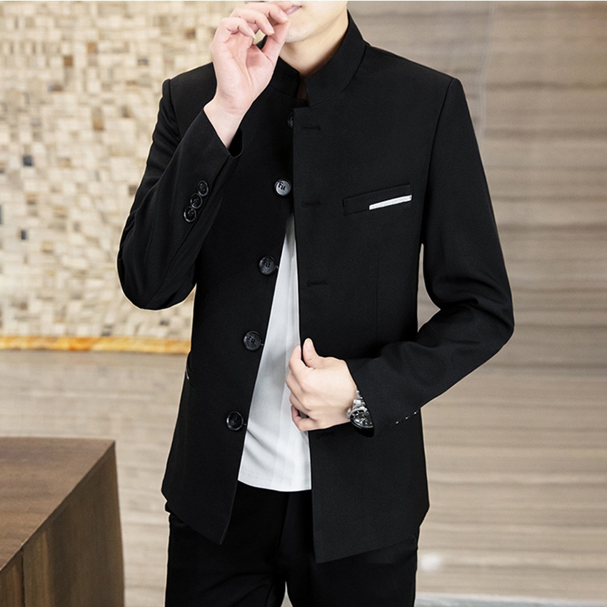 Vest nam Áo vest nam chất liêu Polyesster dày dặn cổ tàu phong cách hiện đại N56