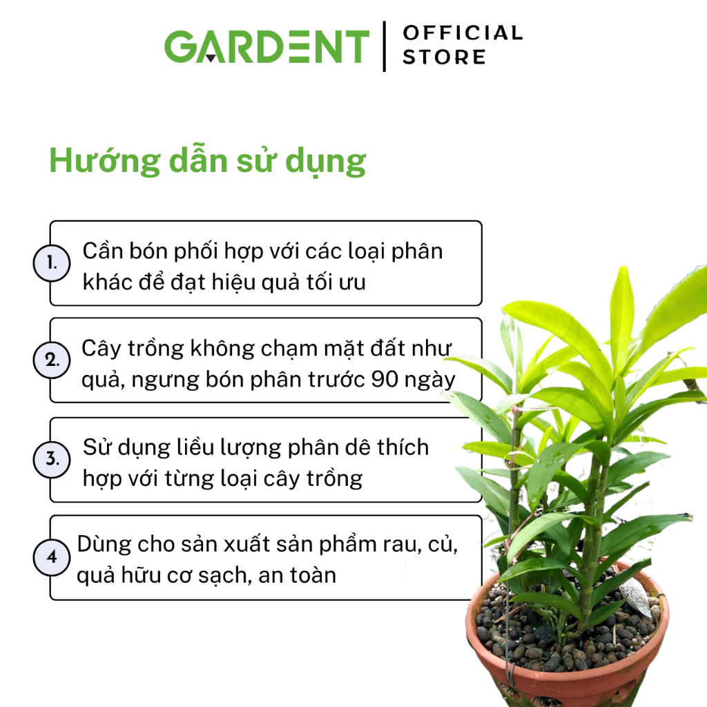 Phân Dê Hữu Cơ GARDENT Phân Vi Sinh Đã Qua Xử Lý Bao 0.5Kg 1Kg Dùng Cho Hoa Lan Và Cây Trồng