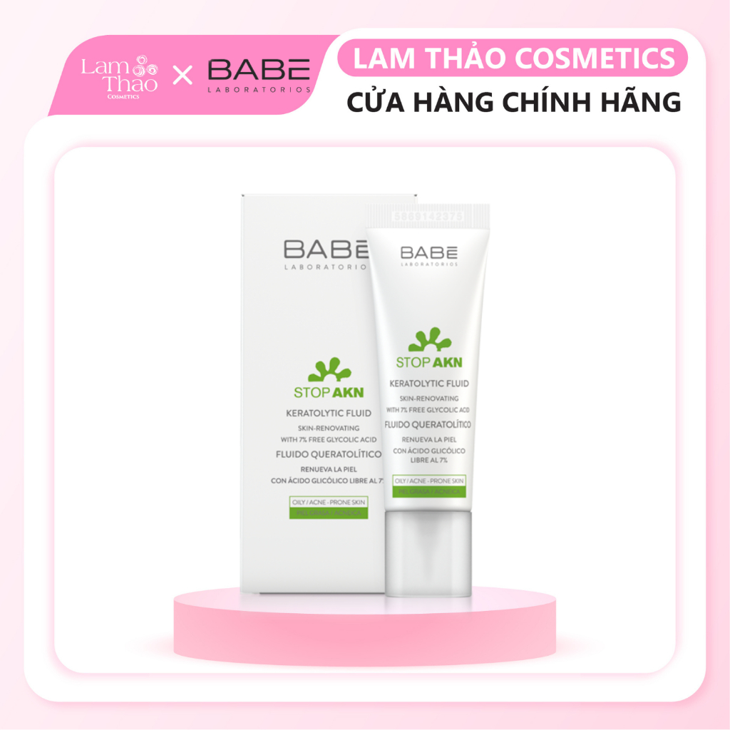 Tẩy Tế Bào Chết Chuyên Sâu Laboratorios BABE - Stop AKN Fluido Queratolitico Stop AKN Keratolytic Fluid