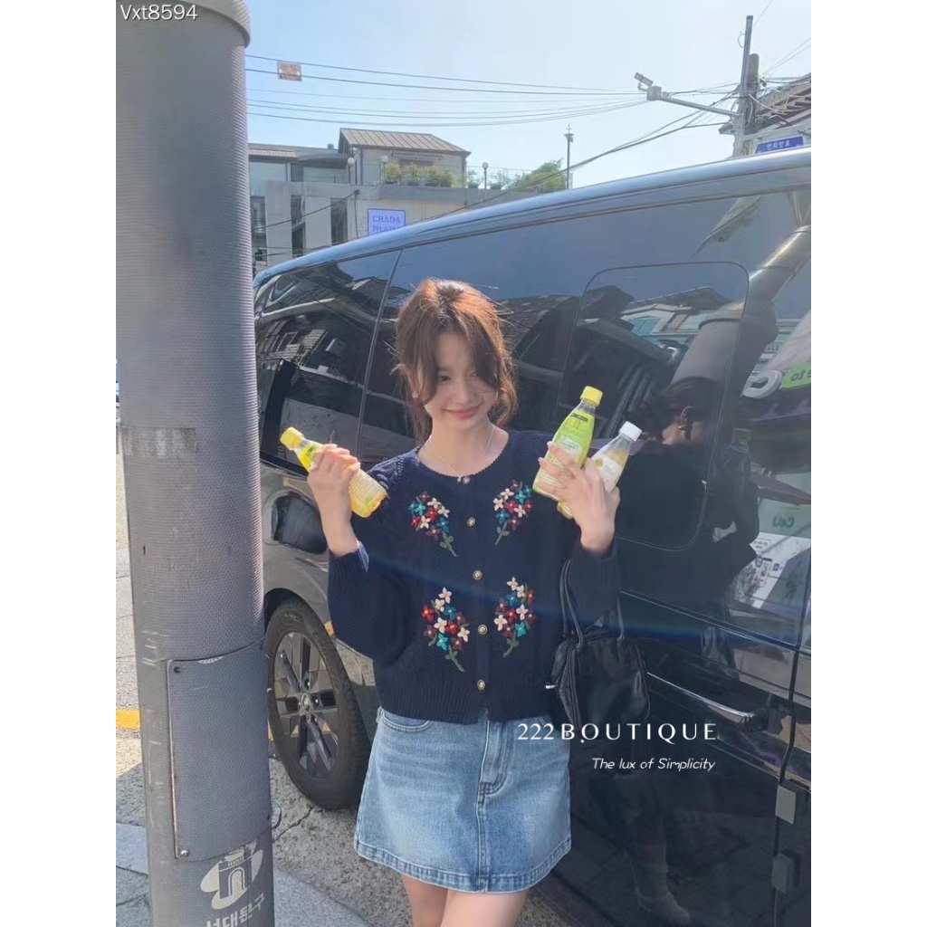 Áo len thêu HQ Mimosa S7332