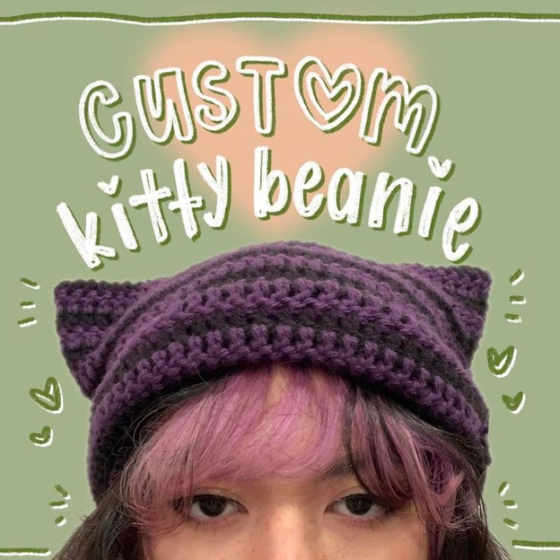 CAT EARS BEANIE - MŨ LEN TAI MÈO TRƠN Y2k CUTE ĐA DẠNG UNISEX MỀM MẠI GRUNGE EGIRL THEO YÊU CẦU