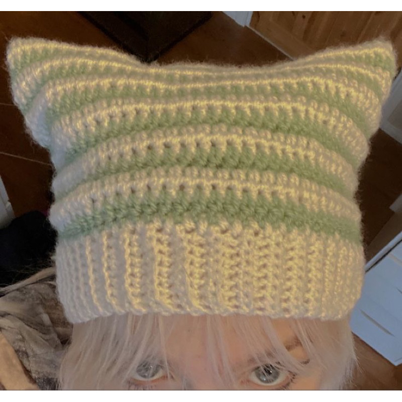 CAT EARS BEANIE - MŨ LEN TAI MÈO TRƠN Y2k CUTE ĐA DẠNG UNISEX MỀM MẠI GRUNGE EGIRL THEO YÊU CẦU