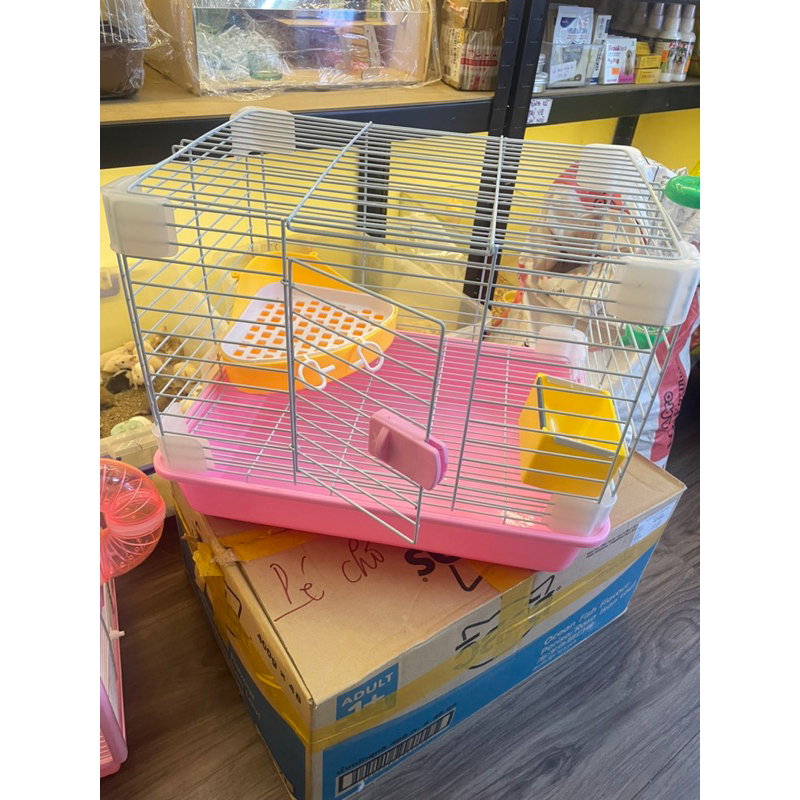 Lồng sắt sơn tĩnh điện full phụ kiện y hình cho thỏ bọ