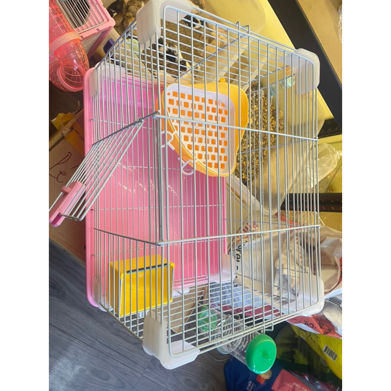 Lồng sắt sơn tĩnh điện full phụ kiện y hình cho thỏ bọ