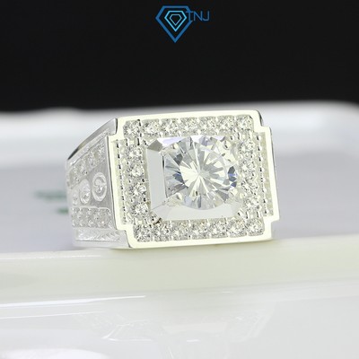 Nhẫn bạc nam mặt vuông chữ thập sang trọng, trang sức bạc 925 chính hãng NNA0480 - Trang Sức TNJ