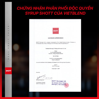 Syrup SHOTT Vị Đào (Triple Peach) Chai 1 Lít