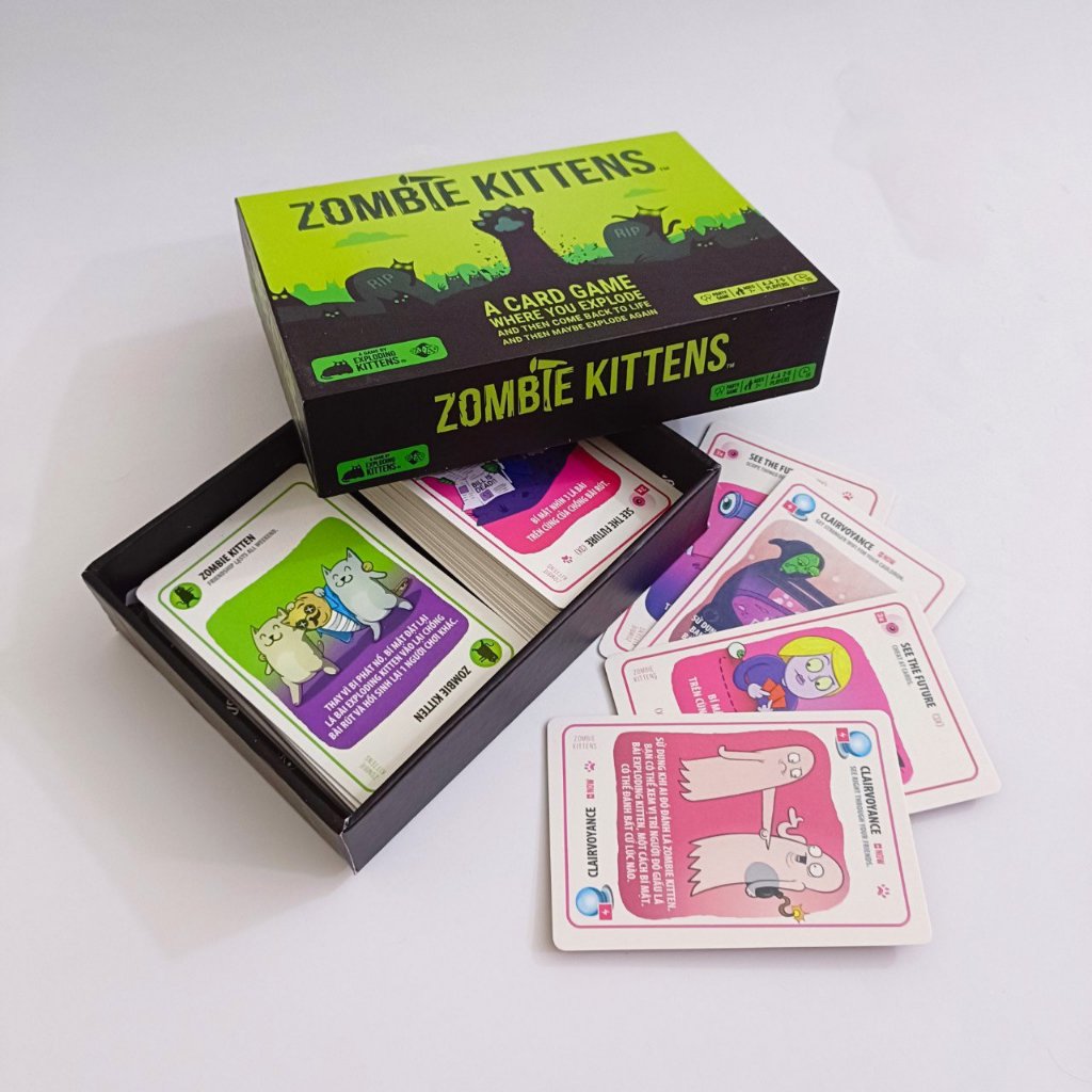 Mèo Nổ ZOMBIE KITTENS Việt Hóa Giấy cứng chống nước