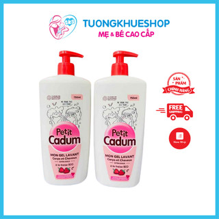 Mẫu mới - Sữa tắm gội Cadum Pháp 750ml hương dâu Sữa tắm gội cho trẻ em