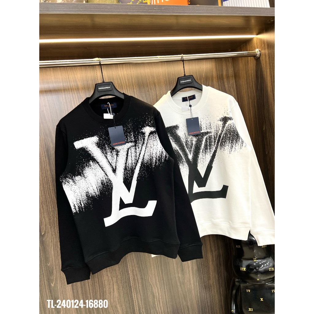 Áo Nỉ LV Nam Nữ In Logo Loang Siêu Đẹp - Áo Nỉ LV Nam Nữ In Nhiệt Cao Cấp