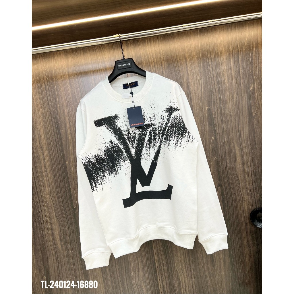 Áo Nỉ LV Nam Nữ In Logo Loang Siêu Đẹp - Áo Nỉ LV Nam Nữ In Nhiệt Cao Cấp