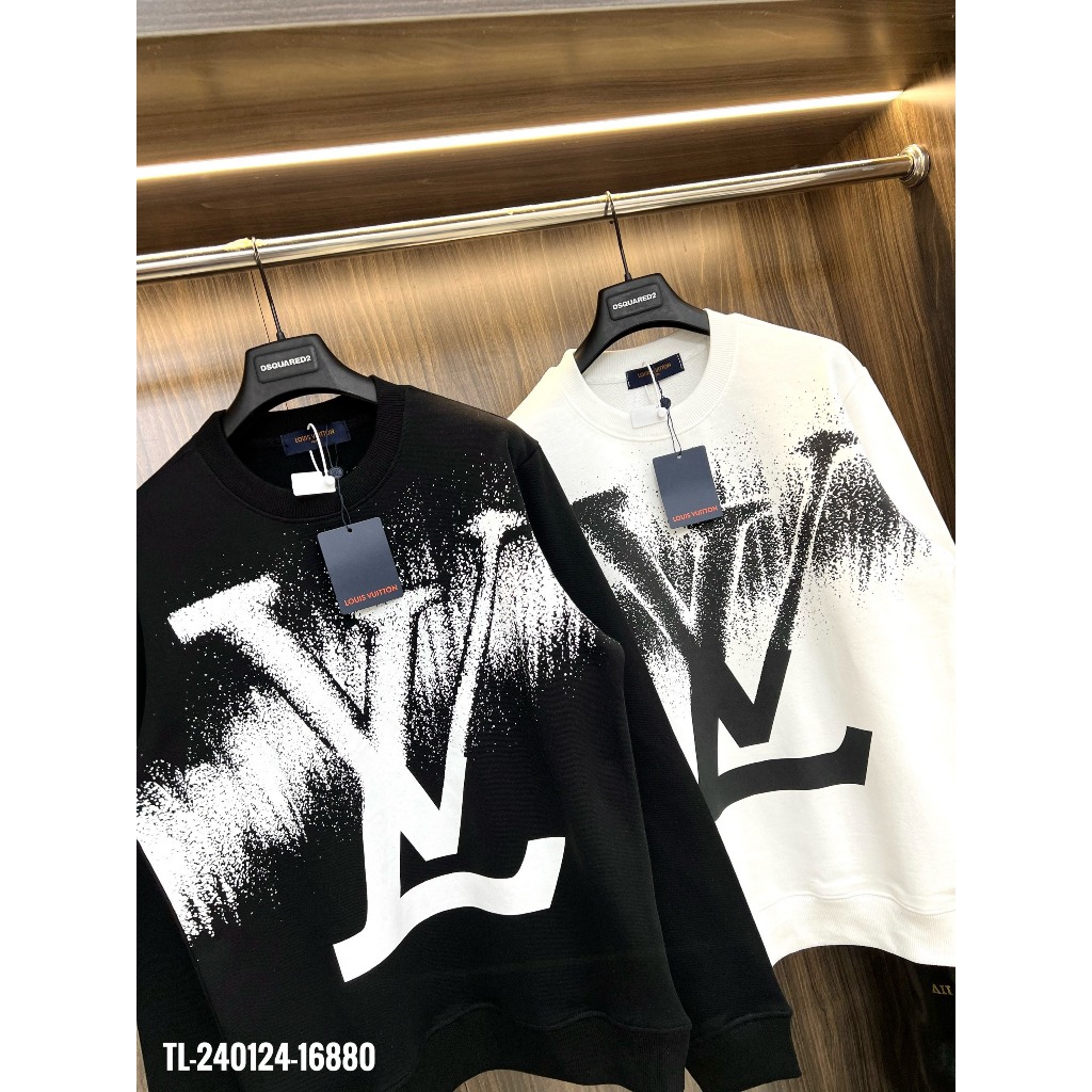 Áo Nỉ LV Nam Nữ In Logo Loang Siêu Đẹp - Áo Nỉ LV Nam Nữ In Nhiệt Cao Cấp