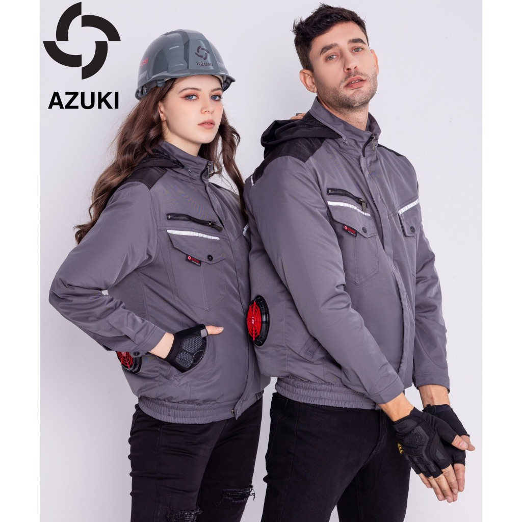 Áo Quạt Gió Điều Hoà Nhật Bản AZUKI SUPER V2-S Chất Lượng Quạt 12V Siêu Mạnh Pin 24000mah Có Đèn Chiếu Sáng - LULINSO