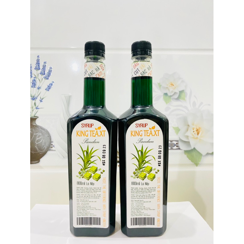 Siro Lá Nếp KINGTEA.XT - Chai 800ml