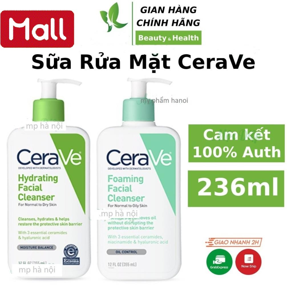 Sữa rửa mặt CERAVE , da dầu, da mụn, da khô, mọi loại da 236ml | BigBuy360 - bigbuy360.vn