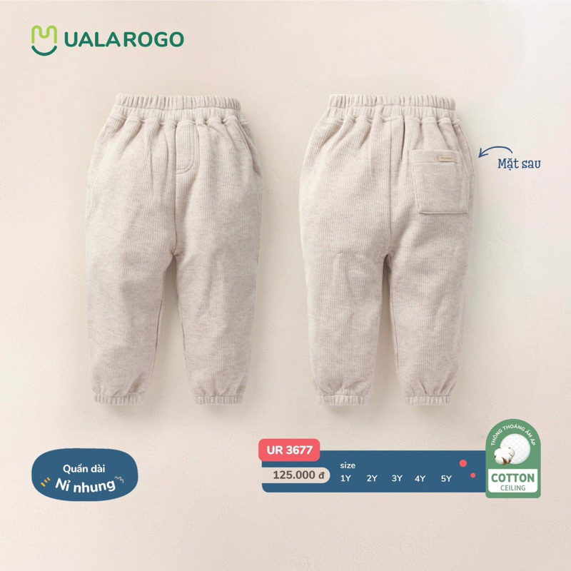 Quần nỉ nhưng ualarogo dành cho bé từ 1-5y, quần pettit cho bé từ 9-12m đến 18-24m