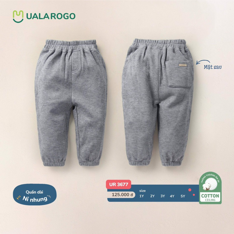 Quần nỉ nhưng ualarogo dành cho bé từ 1-5y, quần pettit cho bé từ 9-12m đến 18-24m