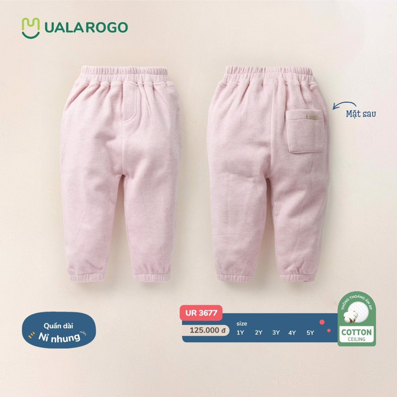 Quần nỉ nhưng ualarogo dành cho bé từ 1-5y, quần pettit cho bé từ 9-12m đến 18-24m