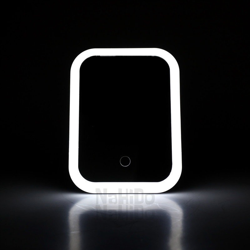 Gương Trang Điểm Để Bàn, Gương Để Bàn Trang Điểm, Gương Tròn Đèn Led Cảm Ứng 3 Chế Độ Ánh Sáng Pin Siêu Trâu