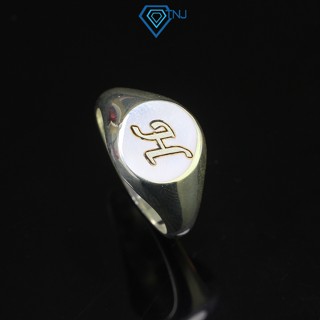 Nhẫn nam Signet đeo ngón út cá tính, trang sức bạc 925 cao cấp NNA0487 - Trang Sức TNJ