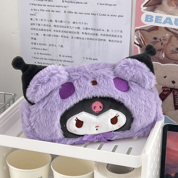 Hộp bút Sanrio bông xù