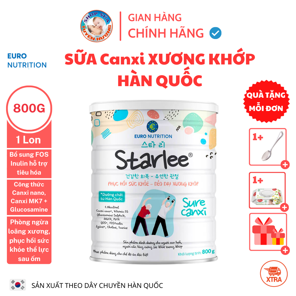 Sữa Canxi Xương khớp Starlee Hàn Quốc - chứa Canxi Nano