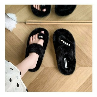 Dép thời trang Xỏ Ngón, dép lông siêu cấp đính đá sang xịn PK10