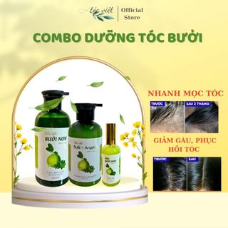 Combo dầu gội bưởi thảo dược kích mọc tóc giảm rụng tóc - xịt mọc tóc chứa tinh dầu bưởi dưỡng mọc tóc ngăn rụng tóc