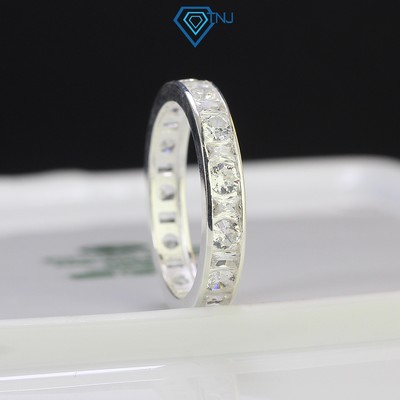 Nhẫn bạc nam tròn đính đá tròn xung quanh viền cá tính NNA0492 - Trang Sức TNJ