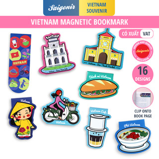 Magnetic Bookmark Đánh Dấu Sách Hình ảnh đặc trưng Việt Nam Lực hút Magnet Mạnh Souvenir Saigonir