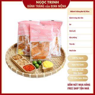Bánh tráng bơ hột gà (5 Túi) loại ngon cao cấp bánh tráng dẻo tôm đặc biệt chính gốc bánh tráng Ngọc Trinh